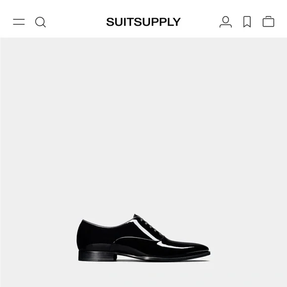 Suitsupply Classic Black Leather Tuxedo Shoes Black Tuxedo Oxford in Patent Leather | SUITSUPPLY main image 4